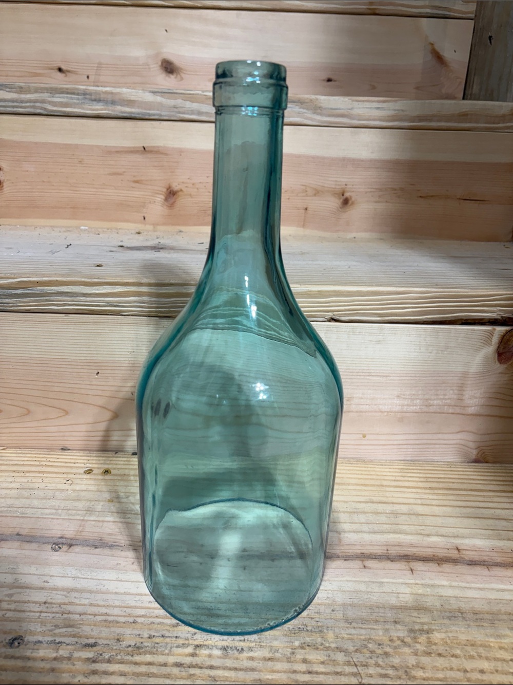 Decorative Aqua Glass Bottle Vase